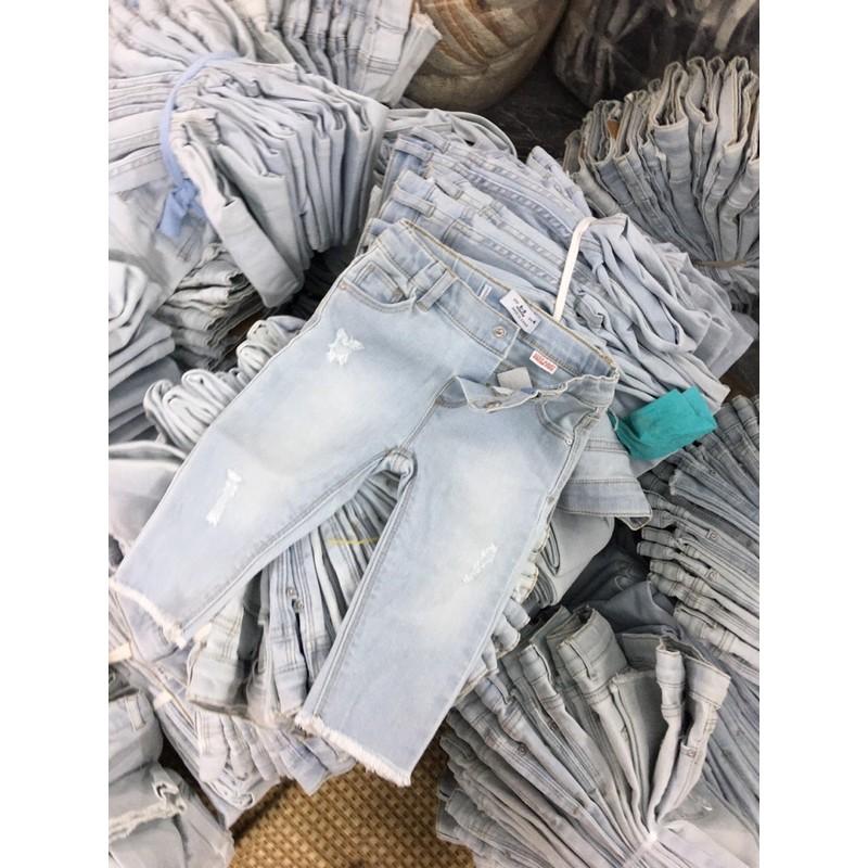 Quần jeans xanh mài cho bé gái hàng du xin