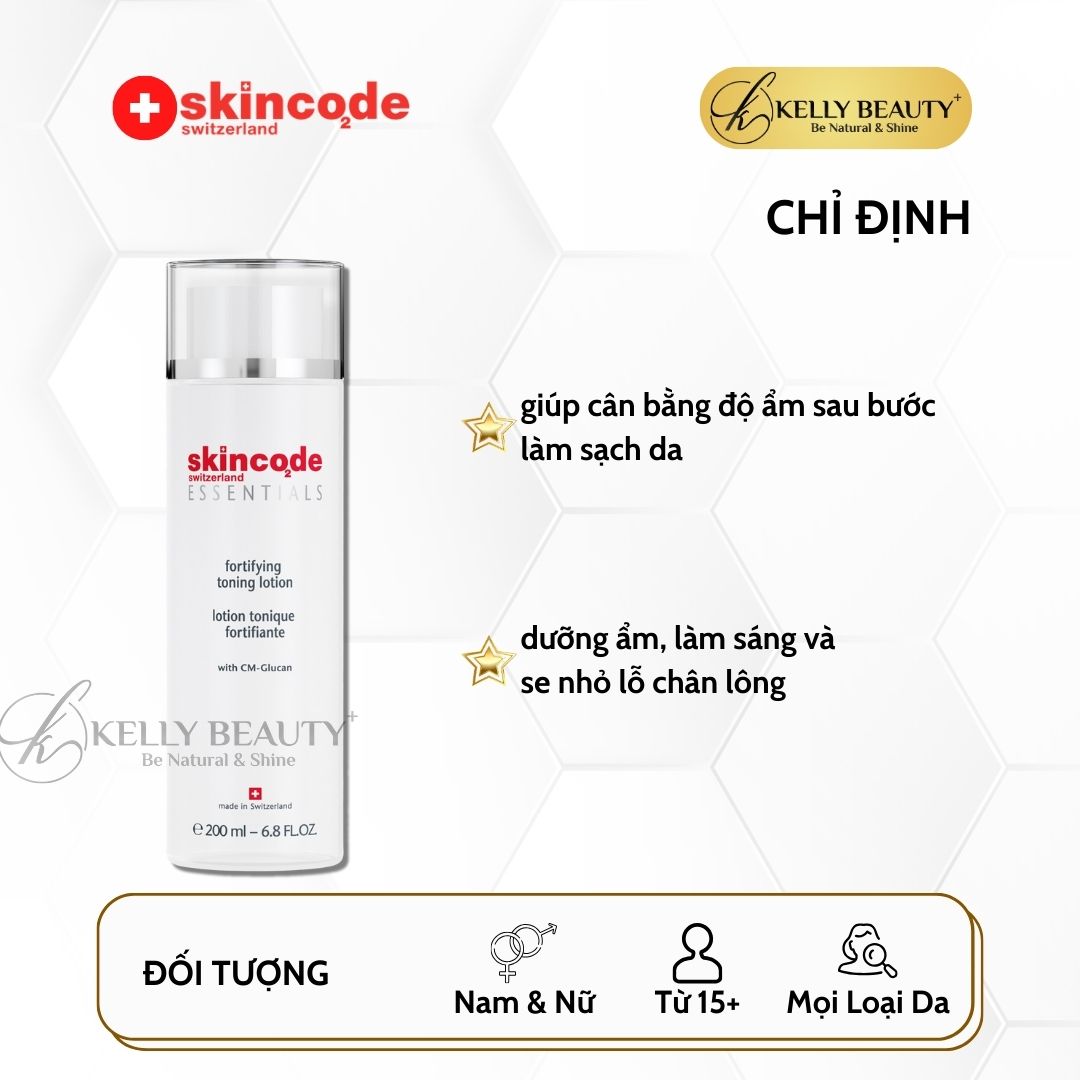 Toner Cân Bằng Da Se Lỗ Chân Lông Skincode Essentials Fortifying Toning Lotion | Kelly Beauty