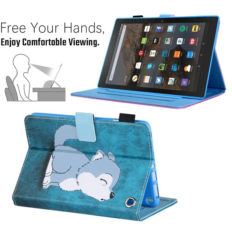 Bao Da Họa Tiết Hoạt Hình Có Nam Châm Cho Amazon Kindle Fire Hd 8 Plus 2020 8.0 Inch