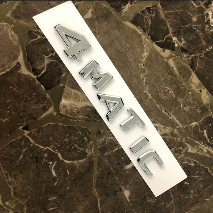 Tem, Decal logo inox 3D chữ nổi 4 MATIC dán xe đuôi ô tô, xe hơi G30209