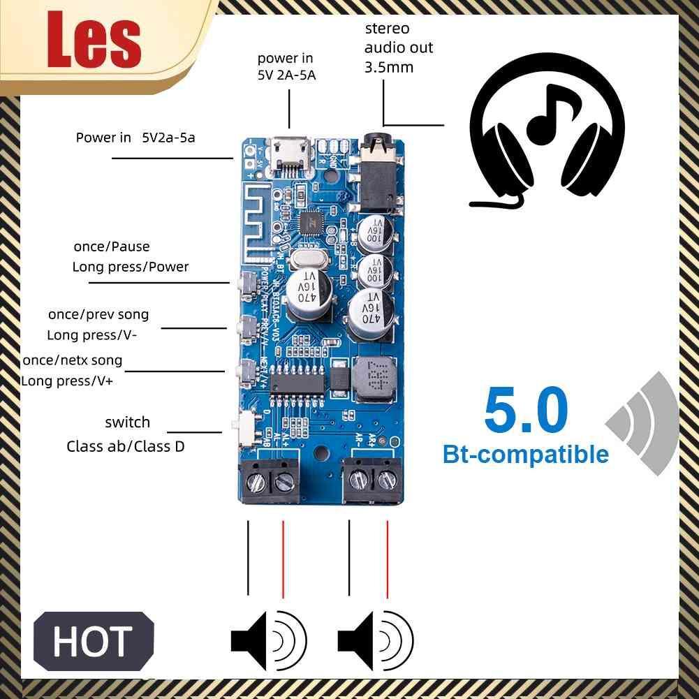 Bộ Khuếch Đại Âm Thanh Bluetooth 5.0 2x5W