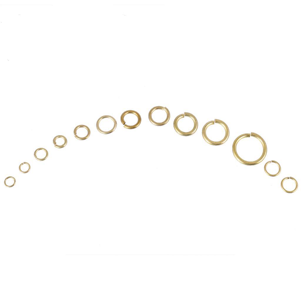 50 times key ring key ring split key ring key fob accessories gold 2.0x12mm