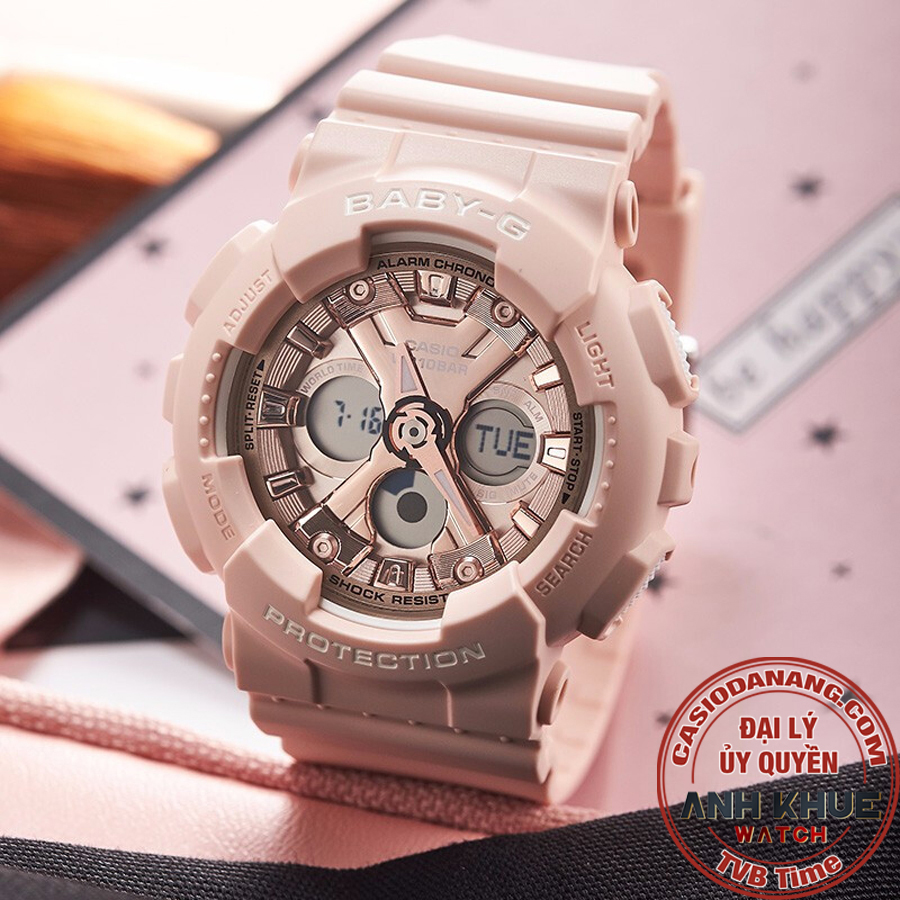 Đồng hồ nữ dây nhựa Casio Baby-G chính hãng BA-130-4ADR (43mm)