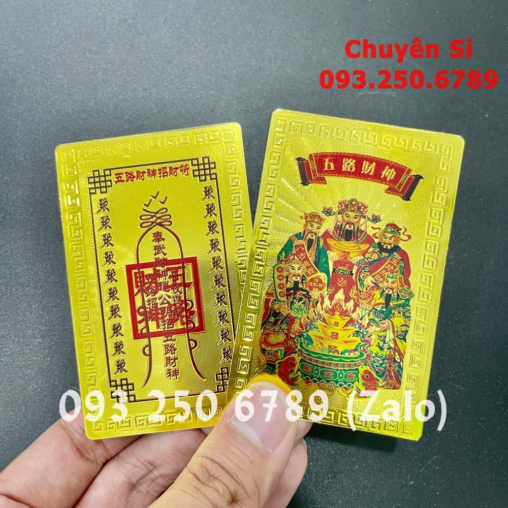 Kim Bài Ngũ Lộ Thần Tài loại 1 - Khai Mở Cung tài Lộc - Đã Khai Quang - PASA COLLECTION