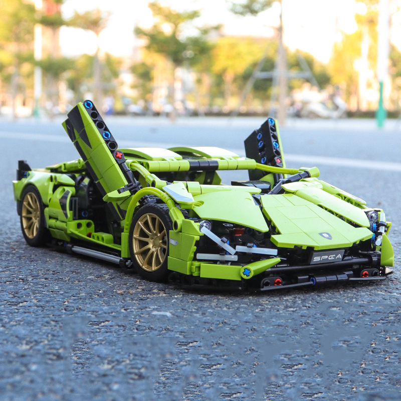 Đồ Chơi Lắp Ráp Kiểu LEGO Trí Tuệ Mô Hình Siêu Xe Lamborghini Aventador Sian Điều Khiển Từ Xa RC SY8600 Với 1254 Mảnh Ghép