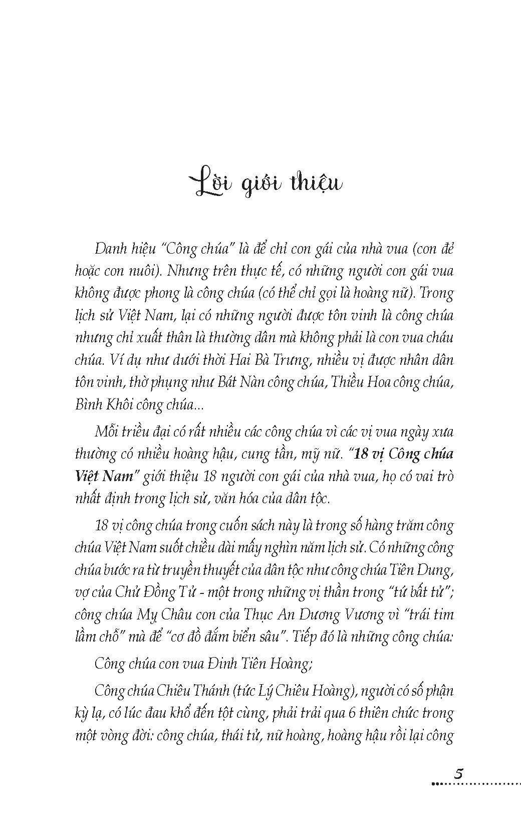 18 Công Chúa Việt Nam