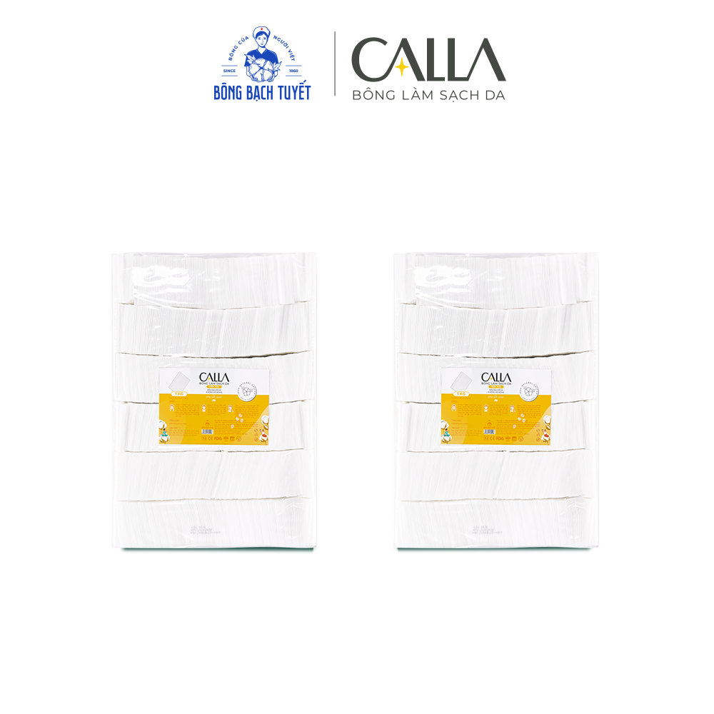Combo 2 Túi Bông Tẩy trang làm sạch da Bông Bạch Tuyết Calla Mềm mịn
