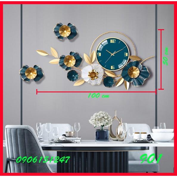 Đồng hồ treo tường trang trí decor 901 kích thước 100 x 50 cm