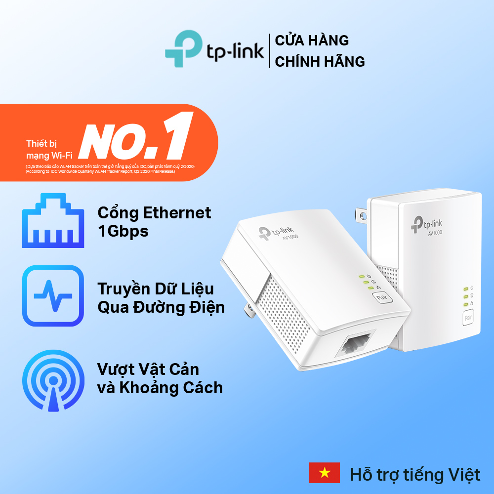 Bộ Chuyển Đổi Internet TP-Link TL-PA7017 KIT Qua Đường Dây Điện Giagbit AV 1000Mbps - Hàng Chính Hãng