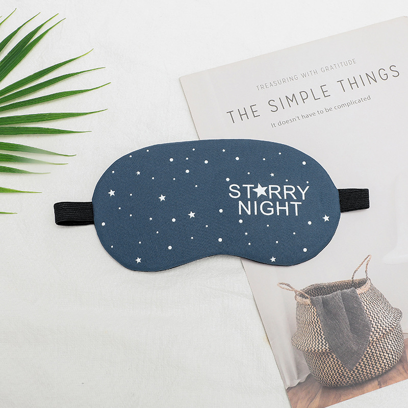 Bịt mắt ngủ có gel làm mát xanh STARRY NIGHT tặng kèm bịt tai chống ồn