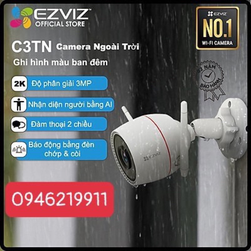 Camera C3TN - 3MP  có màu ban đêm đàm thoại 2 chiều Hàng chính hãng