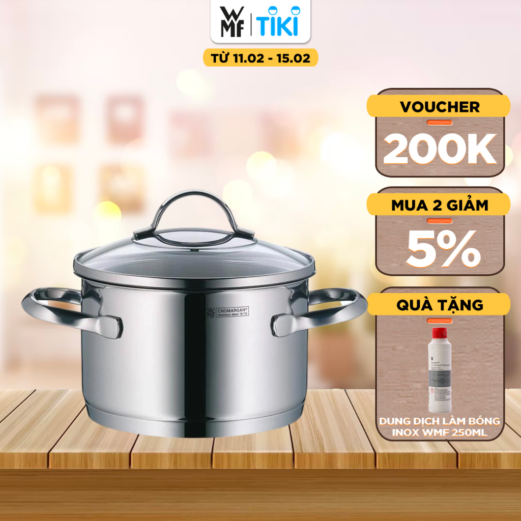 Nồi Thép Đáy Từ WMF Provence Plus High Casserole 16cm 1,9L Nguyên Khối Dùng Cho Mọi Loại Bếp - 0722166380