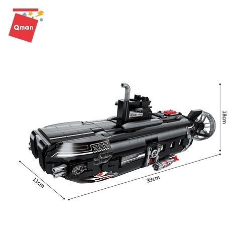 Đồ chơi xếp hình bé trai thông minh Bóng ma đại dương 1196 chi tiết Qman 1730