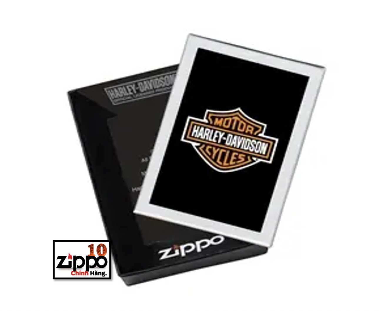 Bật Lửa Zippo Armor 29165 Harley Davidson Motorcycles Black Ice - Chính hãng 100%