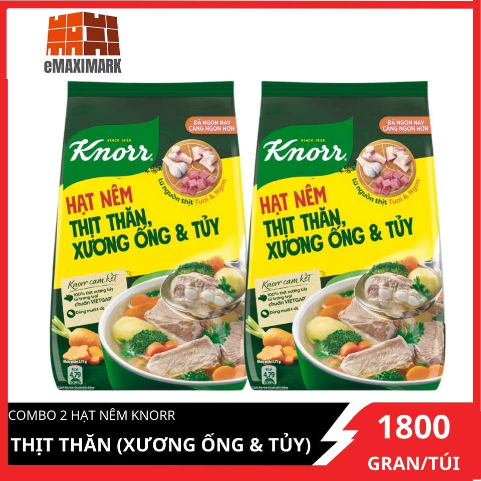 COMBO 2 gói hạt nêm Knorr Thịt thăn (xương ống&amp;tủy) 1800gX2