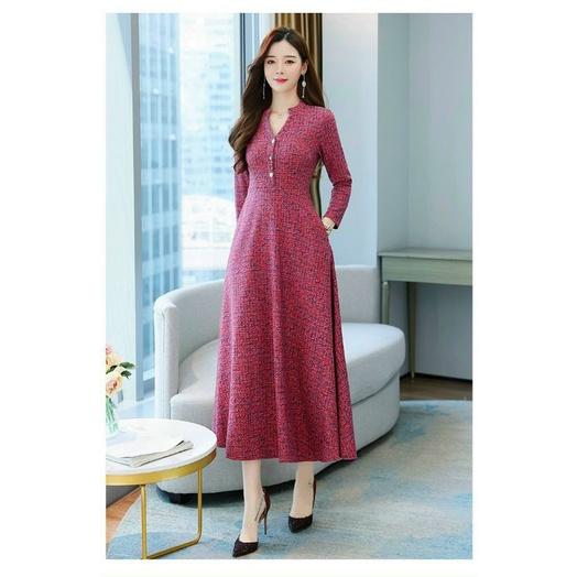 HÀNG NHẬP - ĐẦM DẠ XÒE TAY DÀI