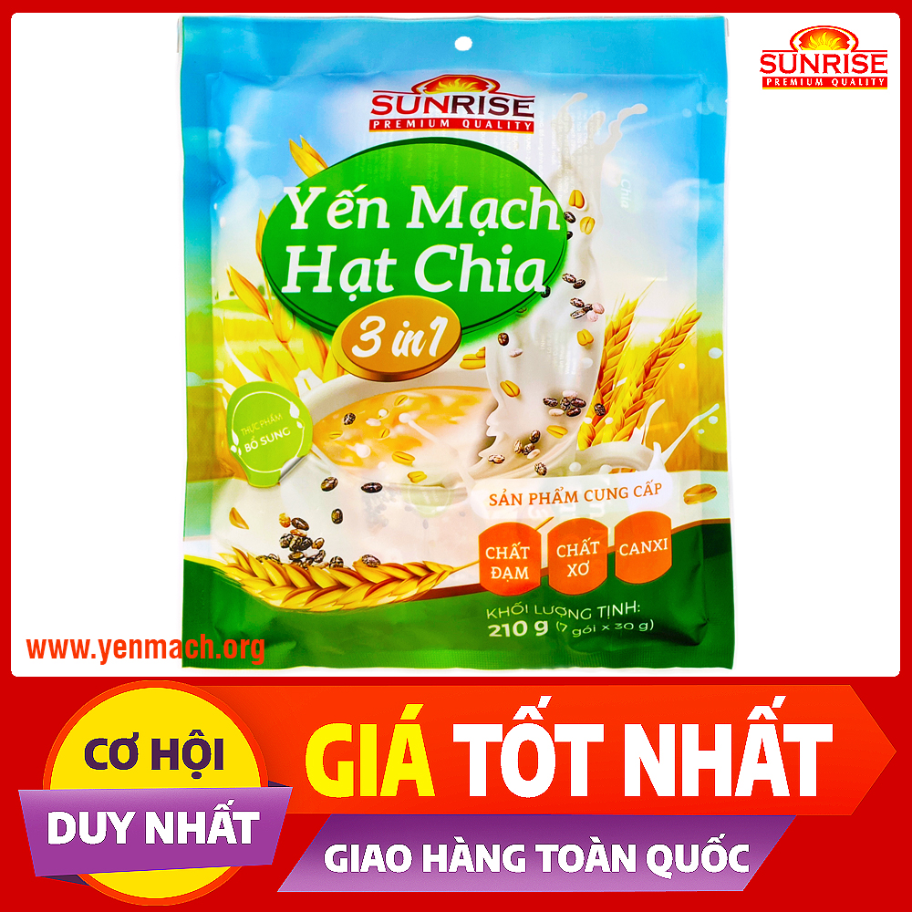 Ngũ cốc yến mạch hạt chia gói 210g