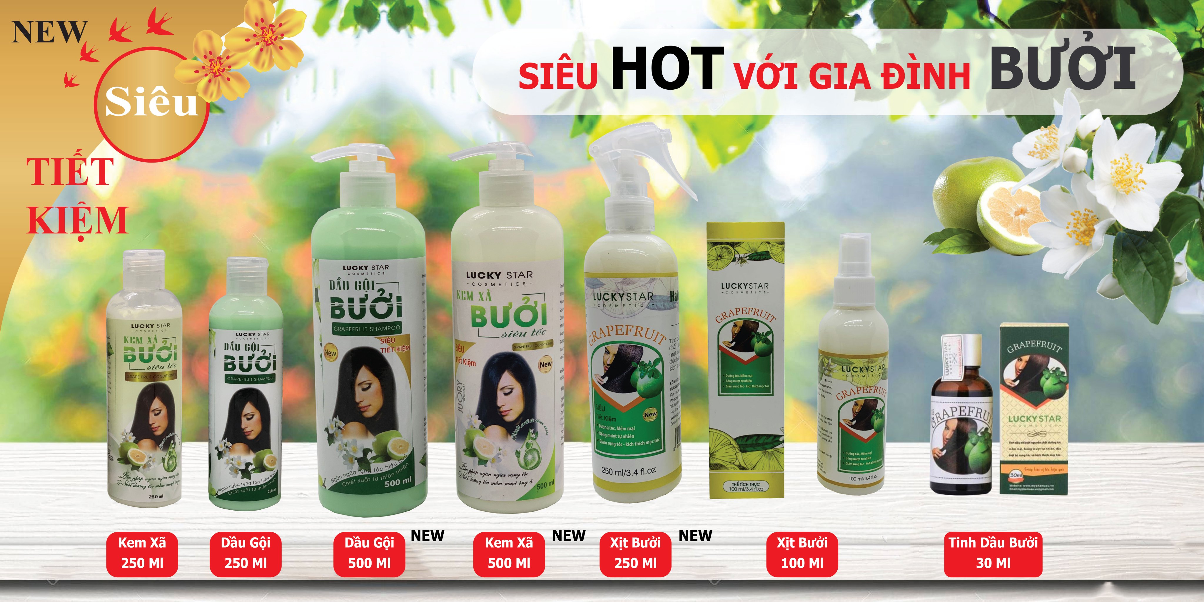 Kem Xả Tinh Chất Bưởi Lucky Star - 250ml