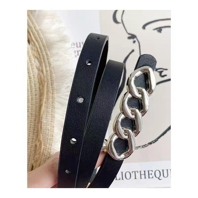 Belt váy KHÓA XOẮN Đai quần bản nhỏ đục sẵn lỗ