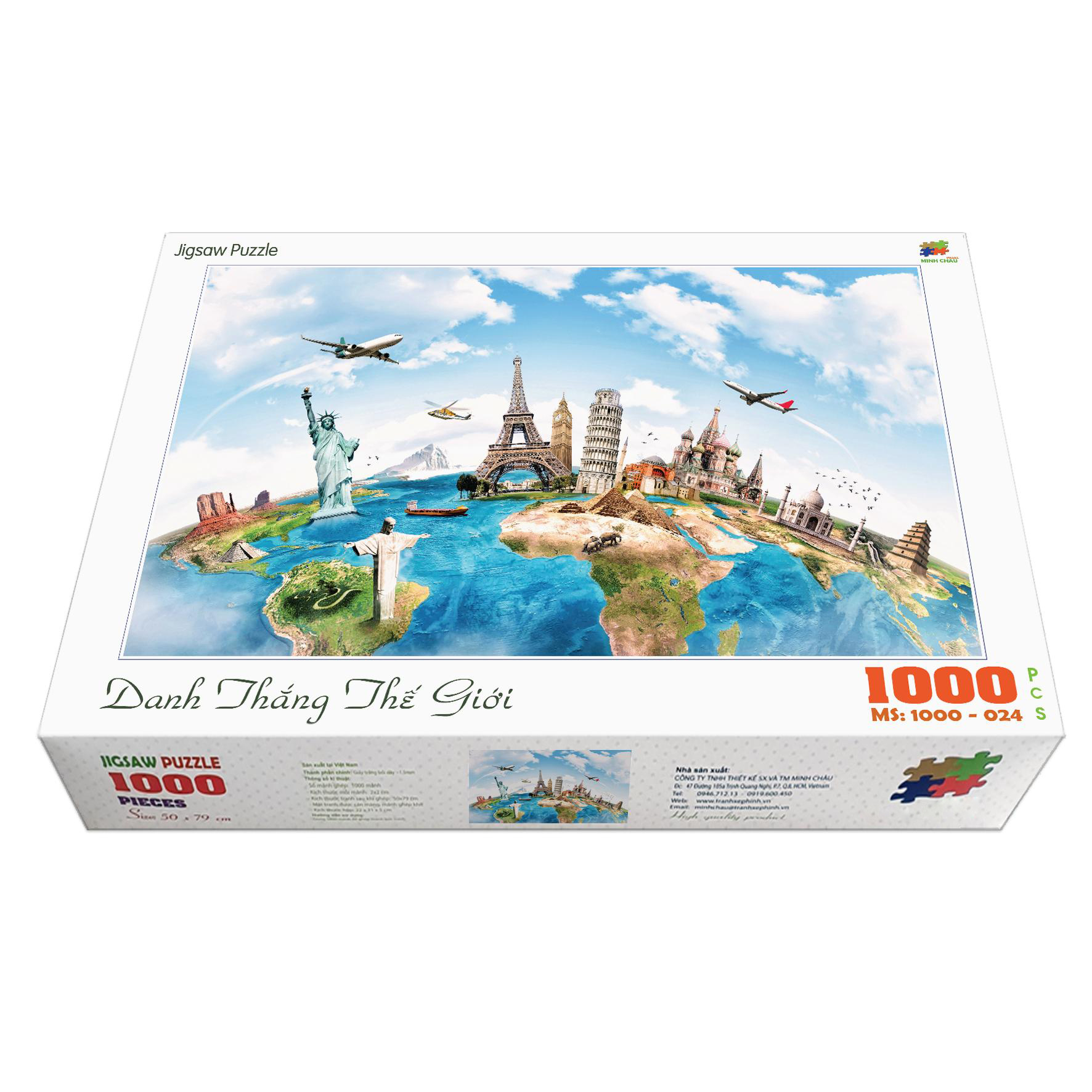 Bộ tranh xếp hình jigsaw puzzle cao cấp 1000 mảnh ghép – Danh Thắng Thế Giới 