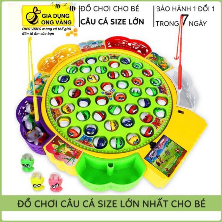 Đồ Chơi Câu Cá, Bộ Đồ Chơi Câu Cá Cho Bé Size Lớn 4 Cần Câu - 45 Con Cá Phát Nhạc, Chất Liệu Nhựa ABS An Toàn Tuyệt Đối