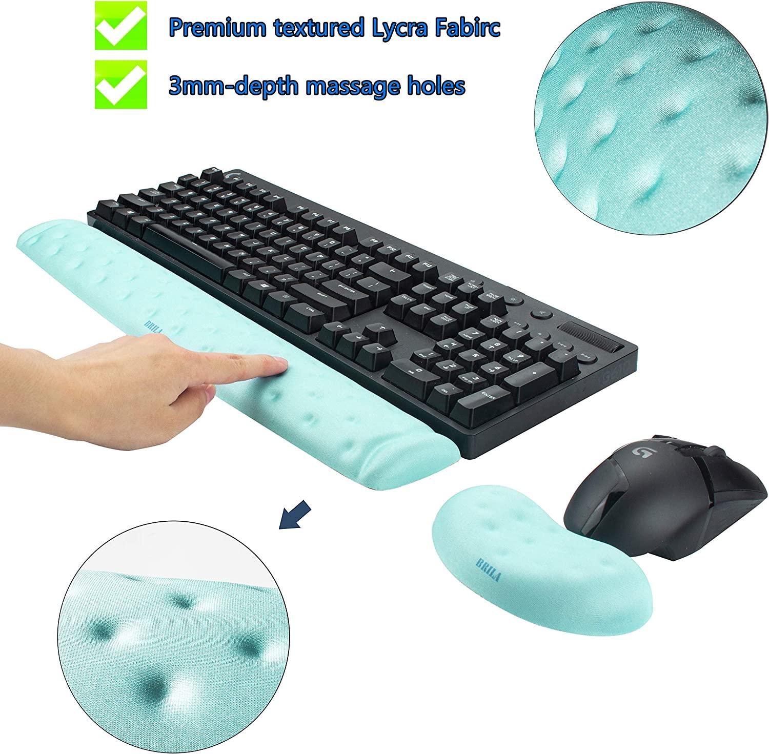 Bộ đệm lót chuột và bàn phím Memory Foam cho máy tính, laptop
