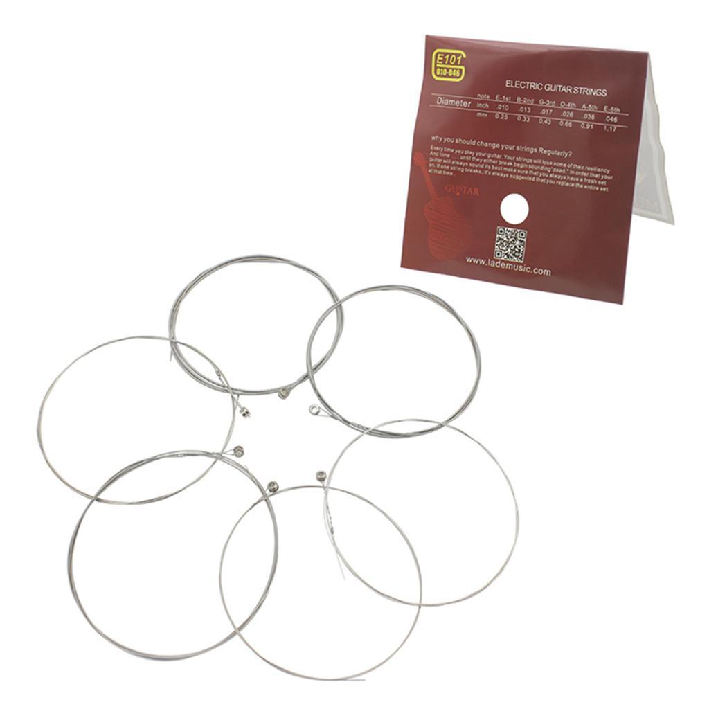 6pcs White Guitar Strings for Electric