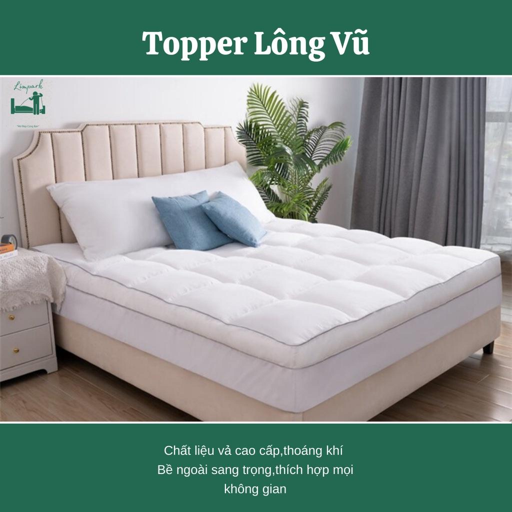 Nệm topper lông vũ-Đệm tăng tiện nghi lông vũ nhân tạo cao cấp,tiêu chuẩn khách sạn 5 sao,Bảo Hành Lỗi 1 Đổi 1-LIMPARK