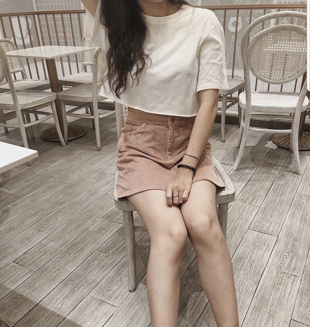 Áo thun croptop nữ trơn