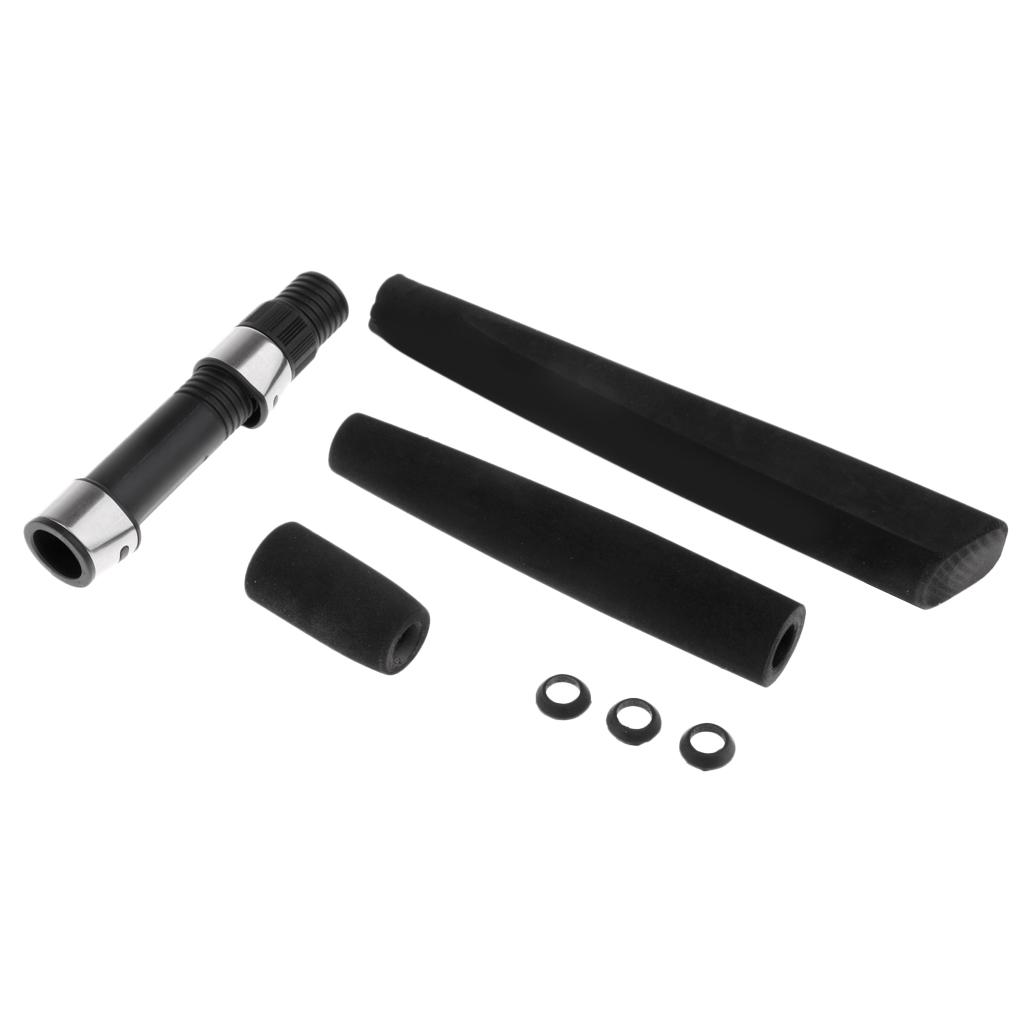 Black EVA Jigging Fishing Lure Rod Handle Split Grip with Reel Seat