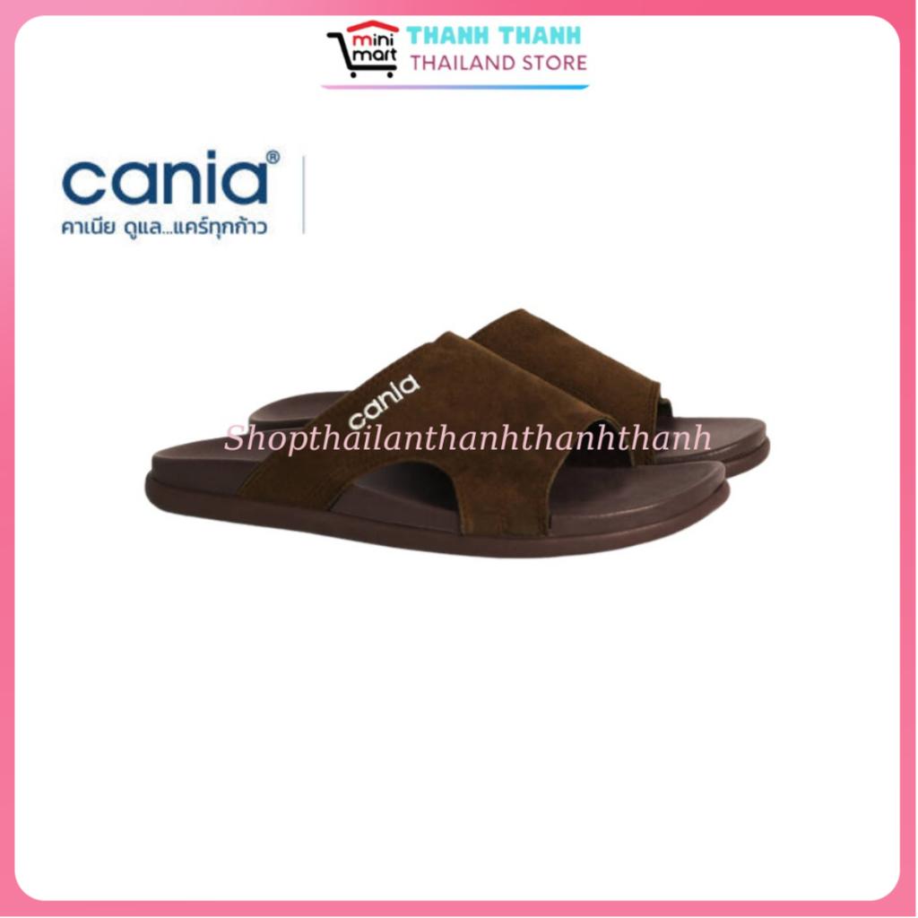 Dép Nam Quai Ngang CANIA 12112 Chất Liệu Da Nhân Tạo Đơn Giản, Thanh Lịch - Thanh Thanh Store - Xám