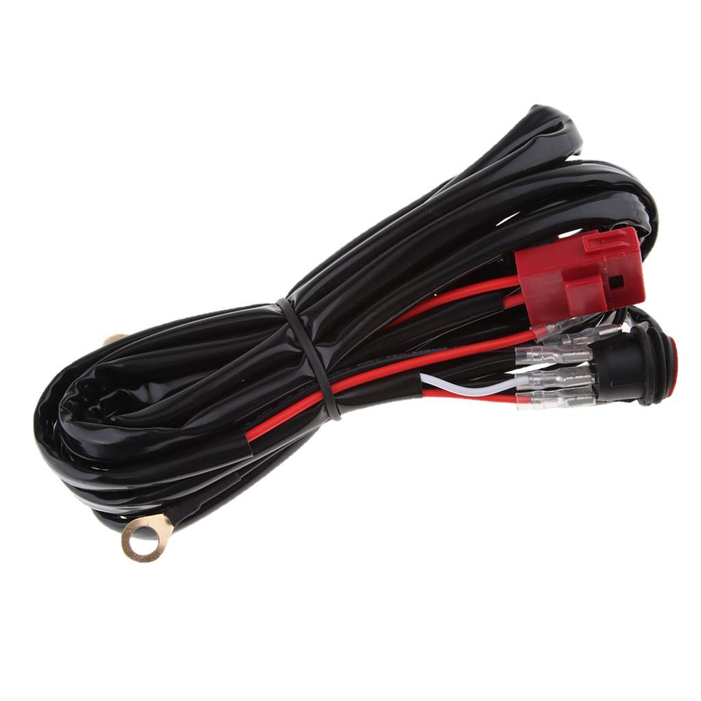 Wiring Harness, Heavy Duty Wiring Harness Kit for Led Light Bar 12V 40A Fuse
