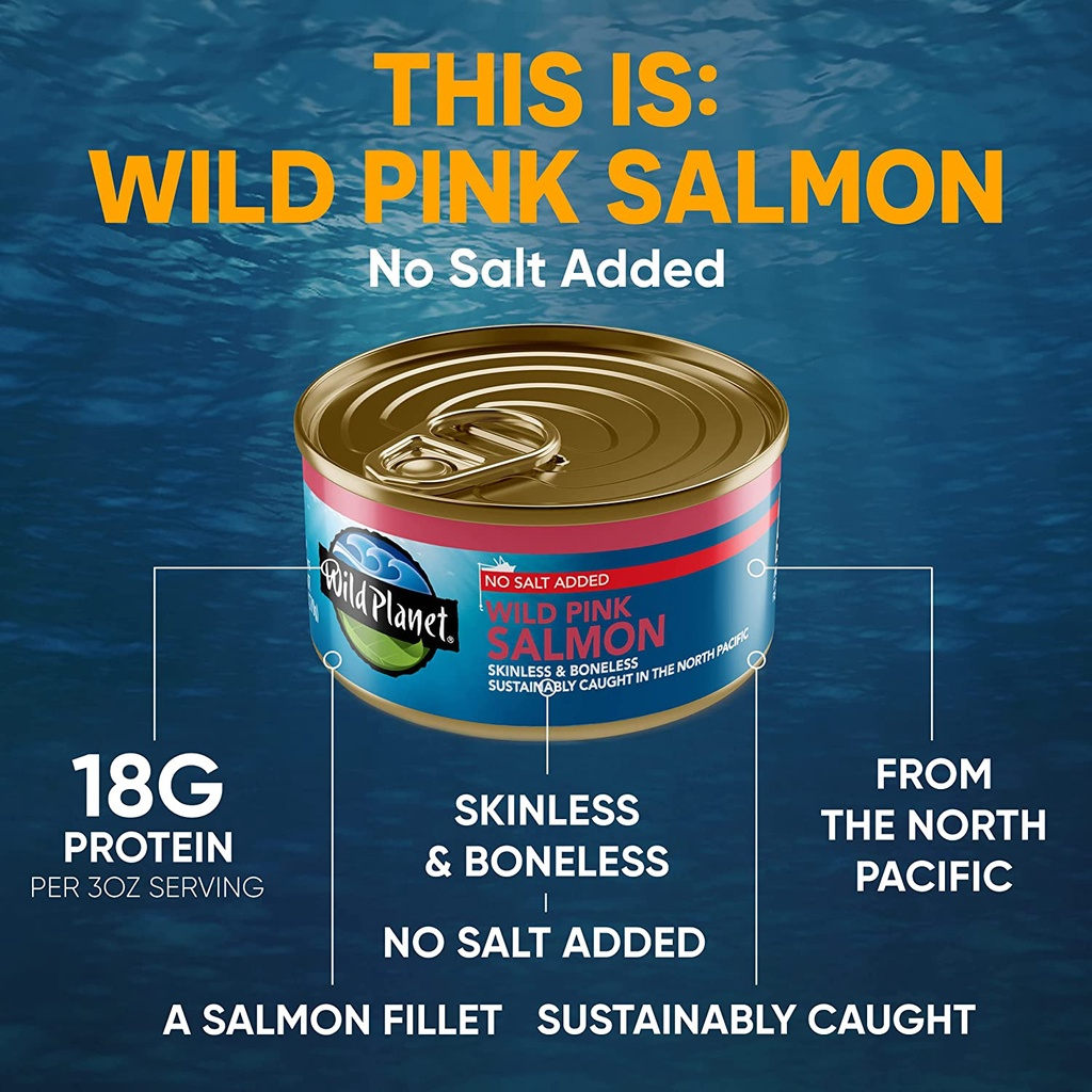 Cá hồi hoang dã đóng hộp Salmon Wild Planet 170g