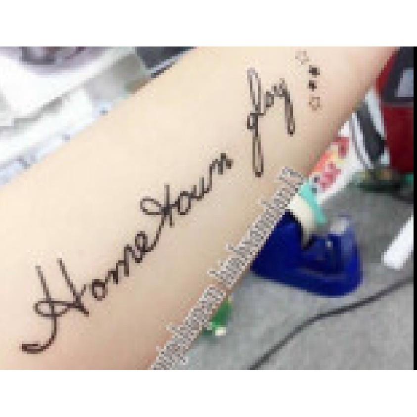 Hình xăm dán chữ kí sao 10x6cm_ mua 5 tặng 1 mini tattoo