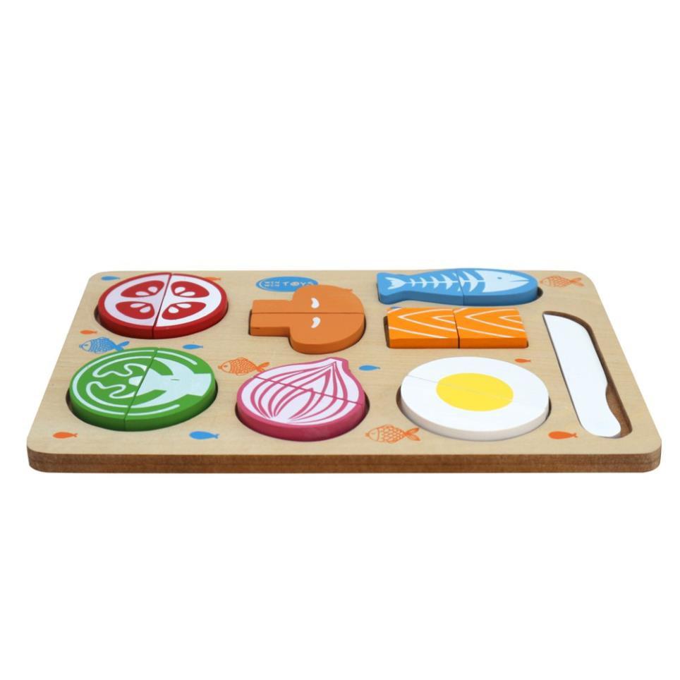 Đồ chơi gỗ Bộ cắt thực phẩm | Winwintoys 61612 | Phát triển trí tưởng tượng và khéo léo | Đạt tiêu chuẩn CE và TCVN