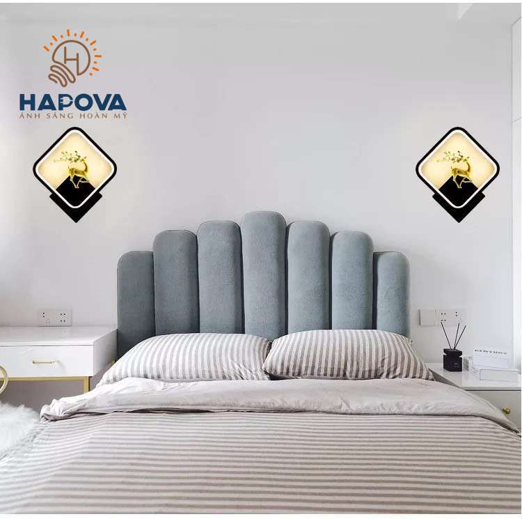 Đèn tường trang trí hình hươu HAPOVA DGT 2090 Màu Trắng, Đen