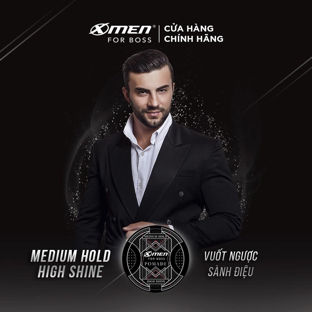 Pomade tạo kiểu tóc X-Men For Boss Medium Hold - Vuốt ngược sành điệu 60g