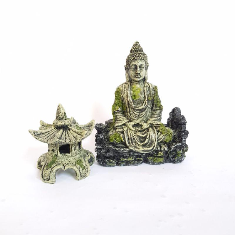 Tượng phật trang trí bể cá tượng phật hồ cá cảnh Tượng phật quan âm bể thủy sinh, Bể bán cạn tiểu cảnh bonsai