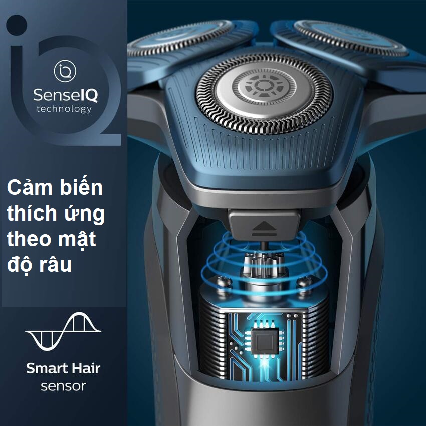 Máy cạo râu khô và ướt Series 7000 cao cấp Philips Norelco S7788 - Hàng Nhập Khẩu