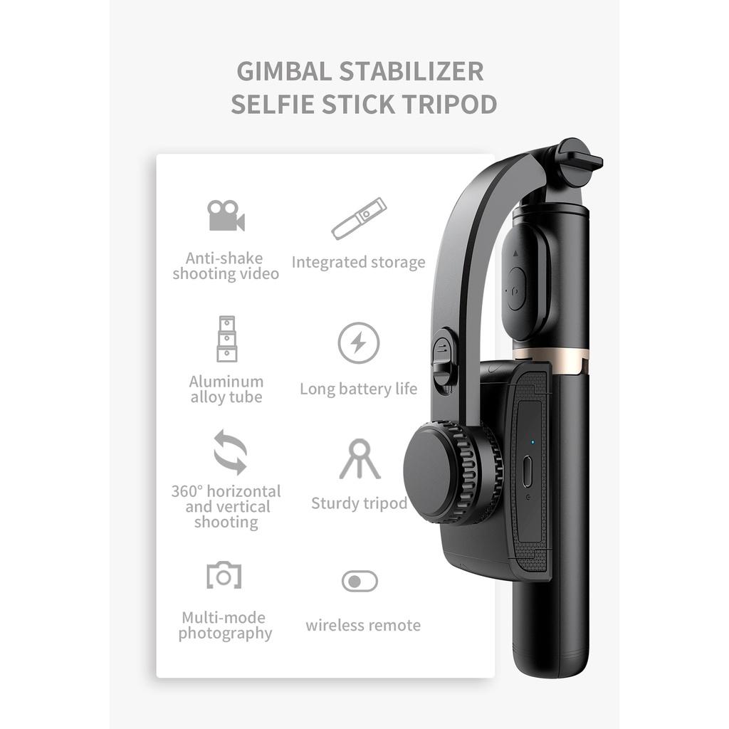 Tay Cầm Chống Rung Điện Tử Gimbal Q08 Có Bluetooth - Gimbal Điện Thoại Chống Rung - Có Chân Đỡ Tự Đứng