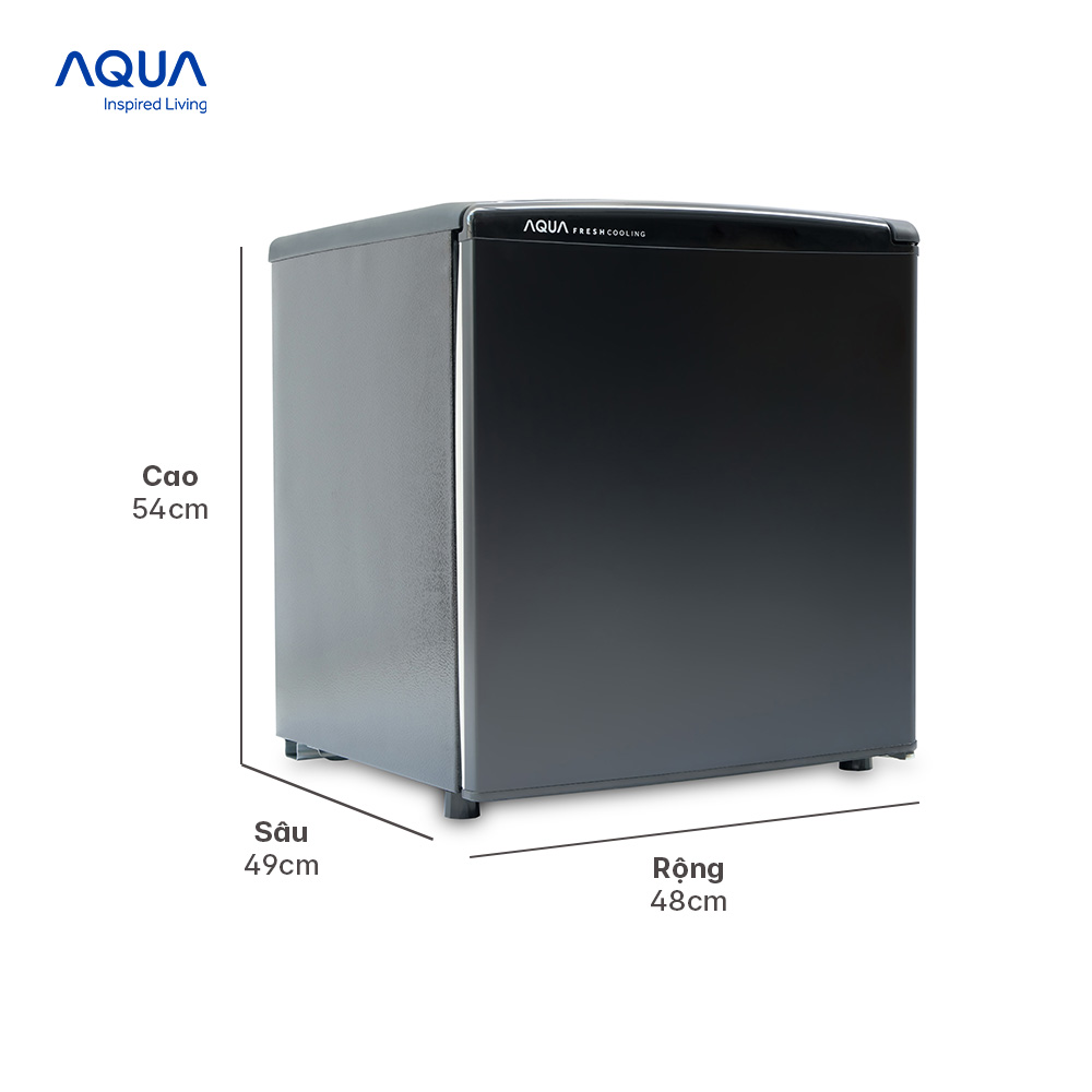 Tủ lạnh 1 cửa Aqua 50 Lít AQR-D59FA(BS) - Hàng chính hãng