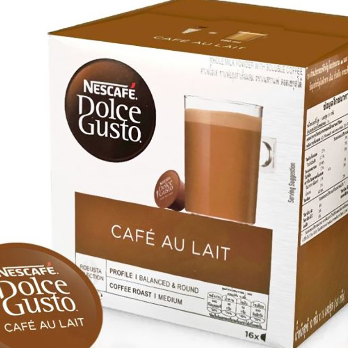 Combo 3 Hộp Cà Phê Viên Nén Nescafe Dolce Gusto Vị Espresso, Americano, Aulait Kèm 1 Ly Thủy Tinh 2 Lớp Cao Cấp