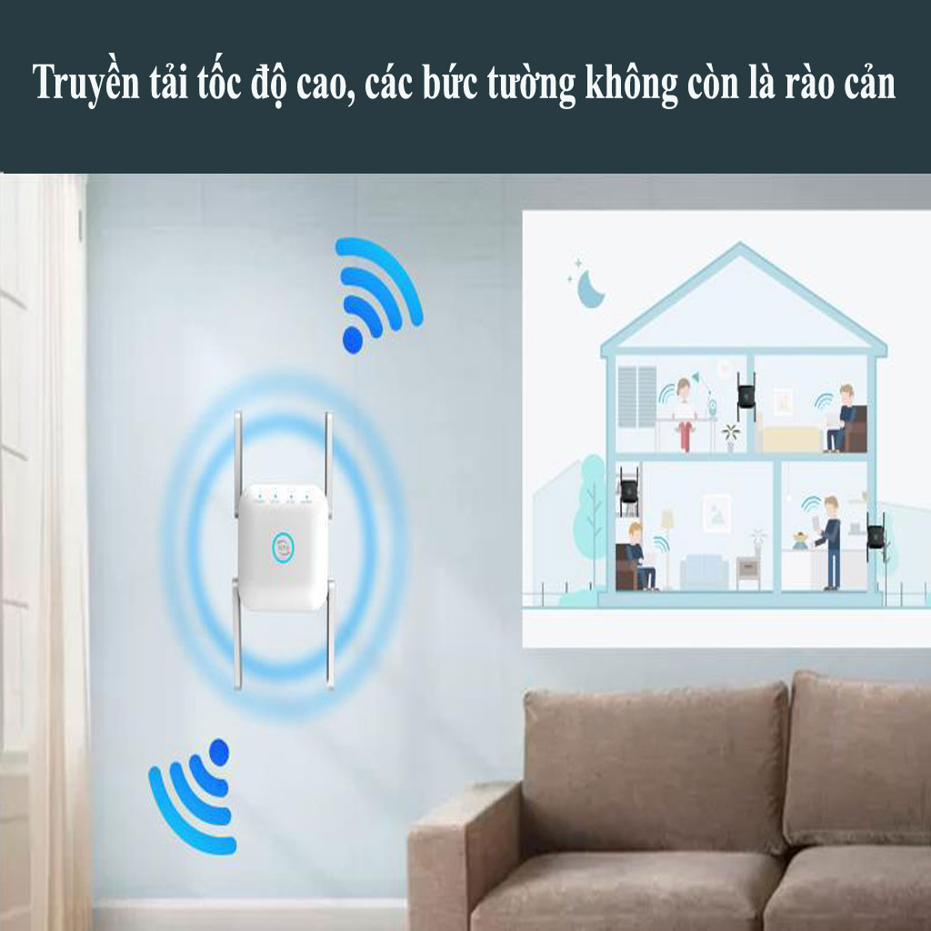 Bộ kích sóng Wifi 5G PIX-LINK LV- AC24 Pro Tần Số Kép AC 1200 Mở Rộng Vùng Phủ Sóng Thêm 50m cực Khỏe - Hàng Chính Hãng