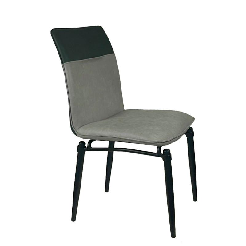 Ghế phòng ăn bọc da công nghiệp phối hai màu chân sắt sơn tĩnh điện nhập khẩu cao cấp LUX 23A-P TpHCM / kitchen chairs / browse dining chairs / dinner chairs / dining table chairs