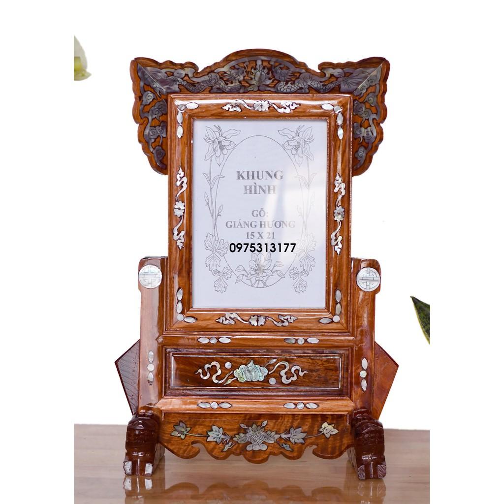 KHUNG ẢNH THỜ GỖ HƯƠNG 15X21