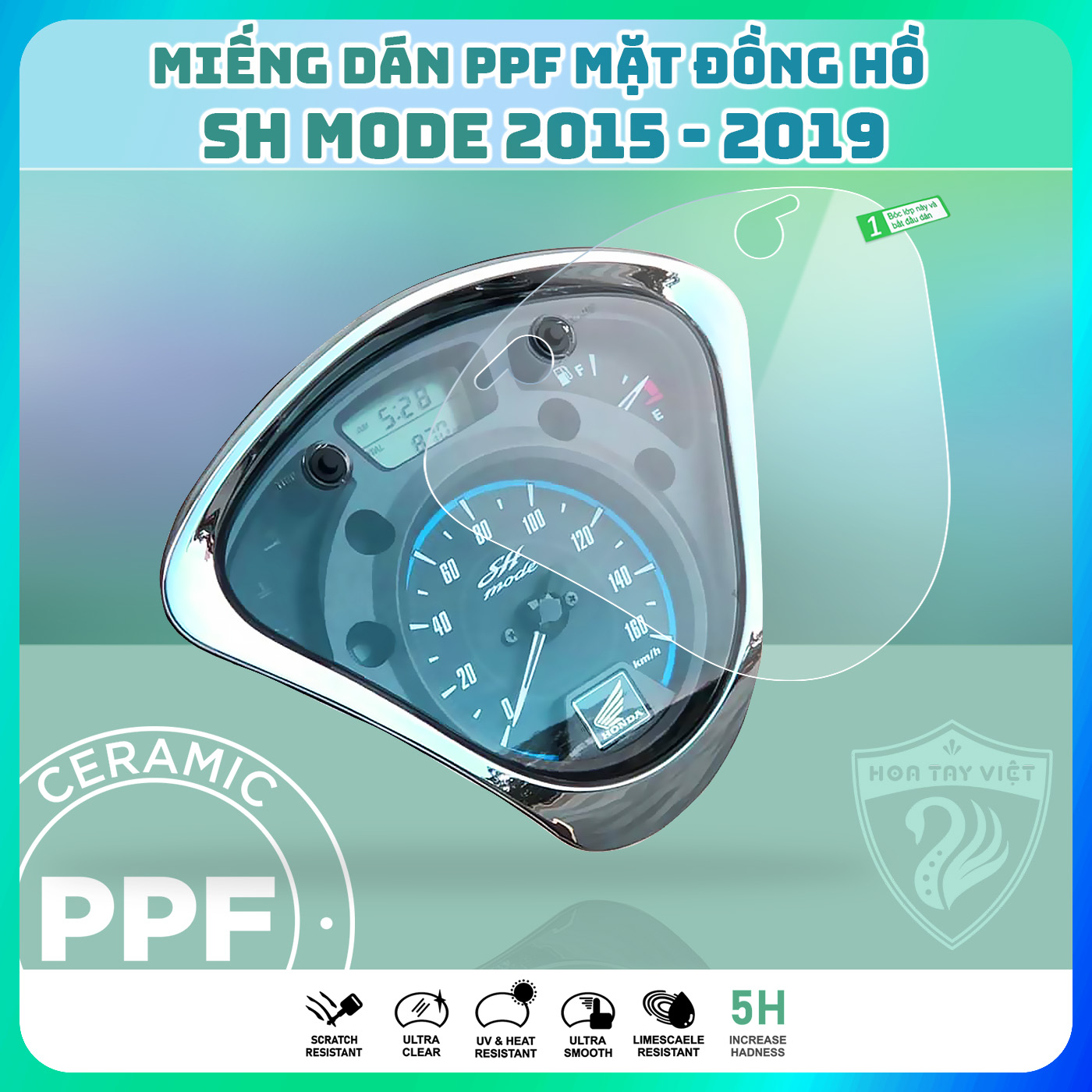 Miếng dán PPF bảo vệ SH mode 2018 cao cấp chống trầy xước mặt đồng xe Honda Sh mode