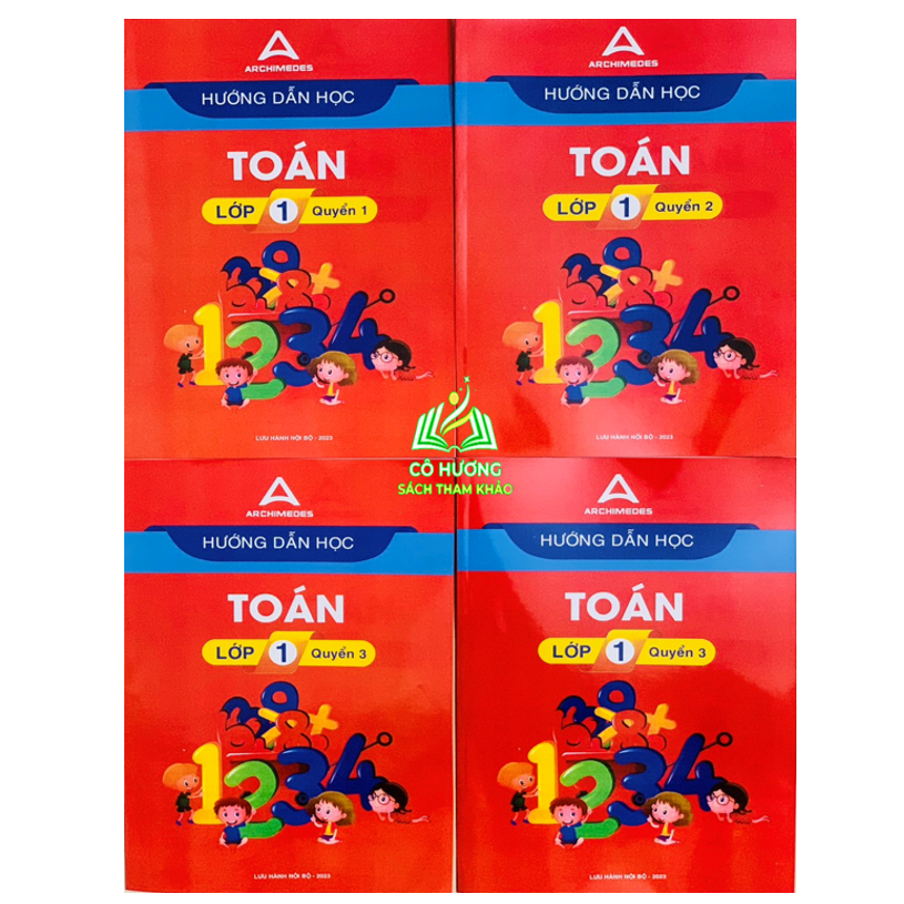 Sách - Combo 4 cuốn Hướng dẫn học toán lớp 1