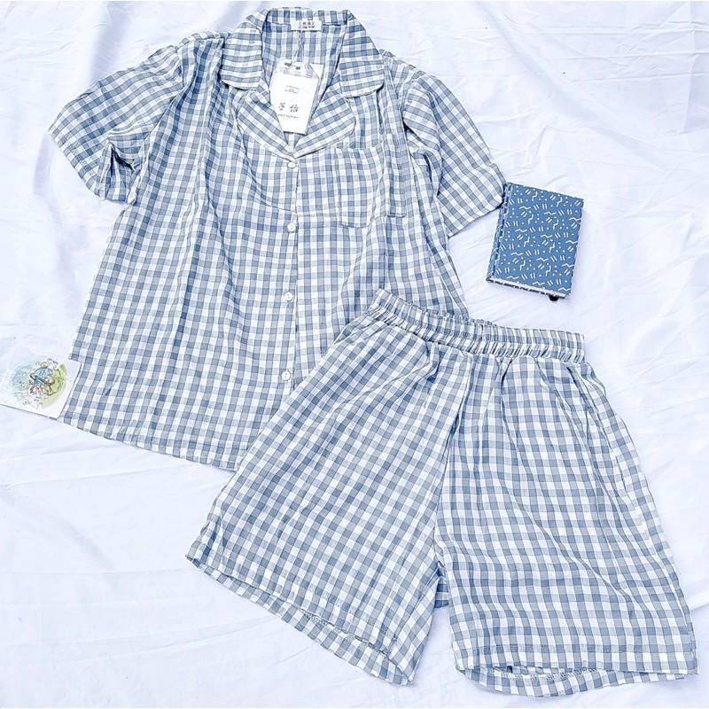 Bộ ngủ kẻ karo pijama