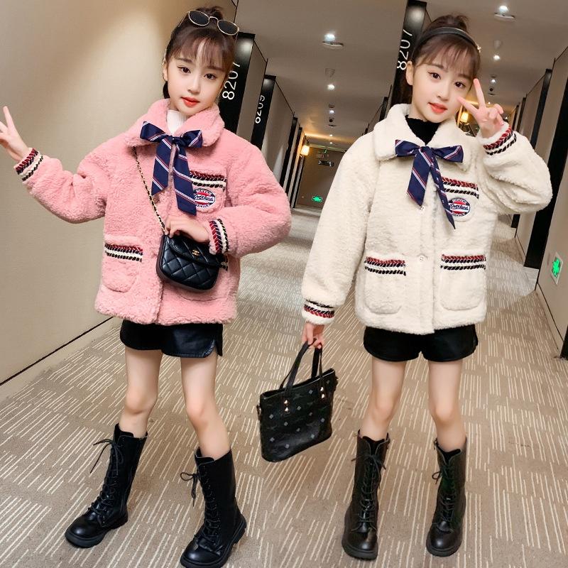 AK37 Size110-160 (15-40kg) Áo ấm áo lạnh bé gái size đại (Áo khoác lông) Quần áo trẻ em hàng quảng châu