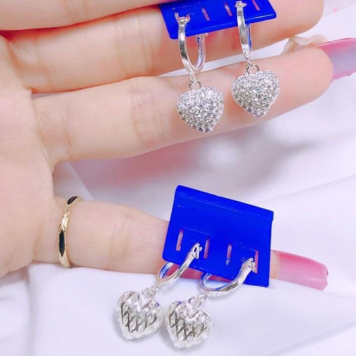 BÔNG TAI BẠC TA - BÔNG TAI TIM ĐÁ -